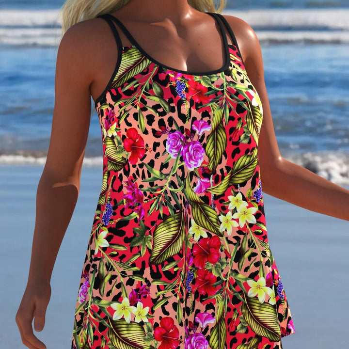 Damen Schwimmanzug mit modischem A-Linien-Schnitt und floralem Design Drune