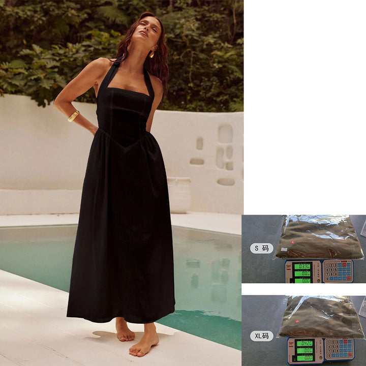 Damen Maxikleid mit tiefem Rückenausschnitt und eleganter Passform Drune