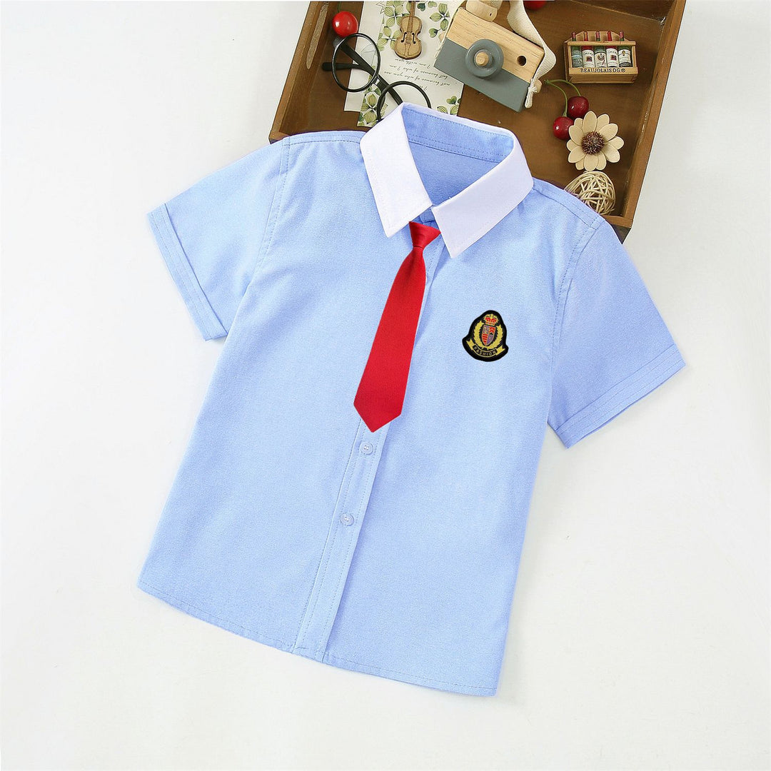Jungen Elegantes Kurzarmhemd mit Fliege Drune