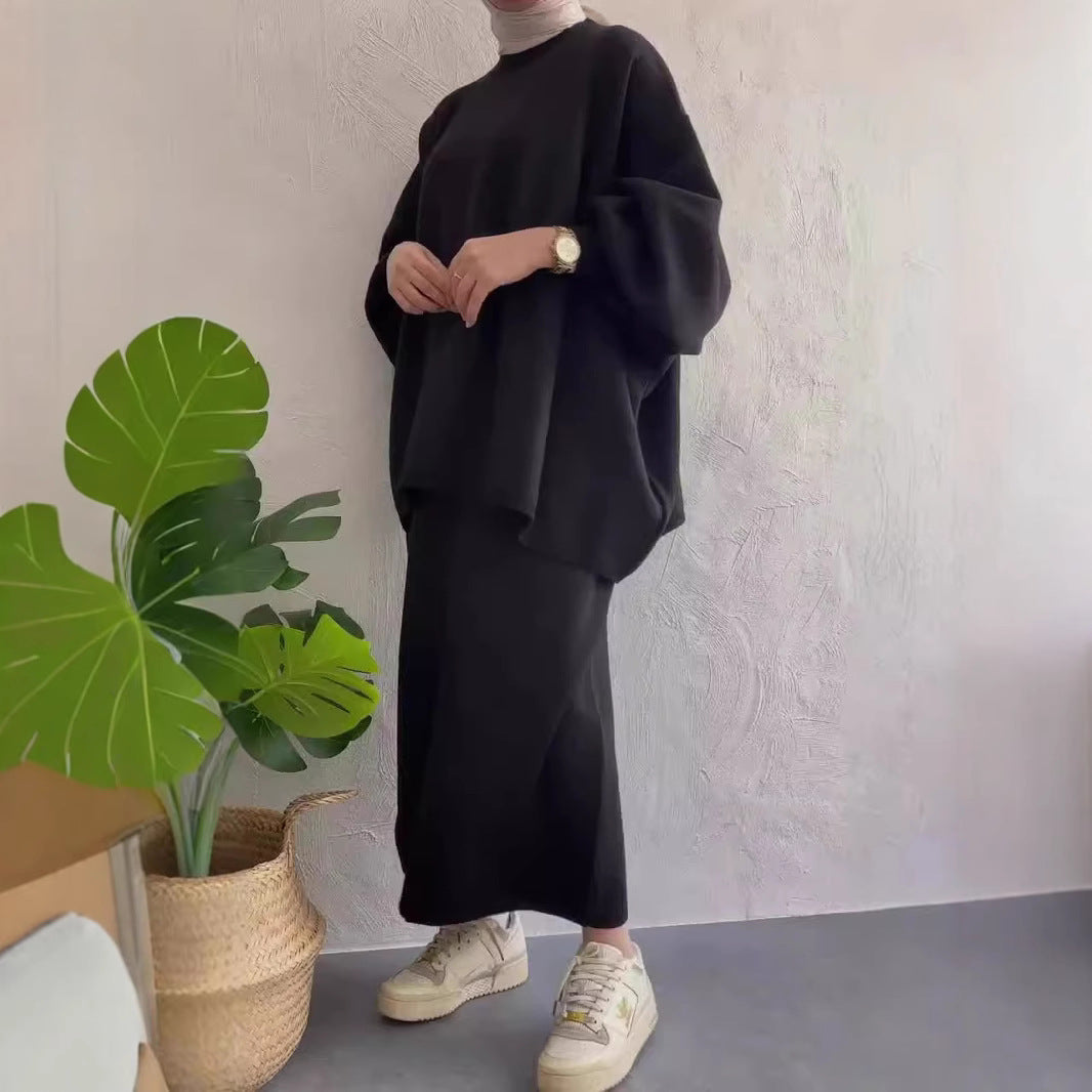 Damen lässiges Maxikleid mit oversized Schnitt und eleganten Details Drune