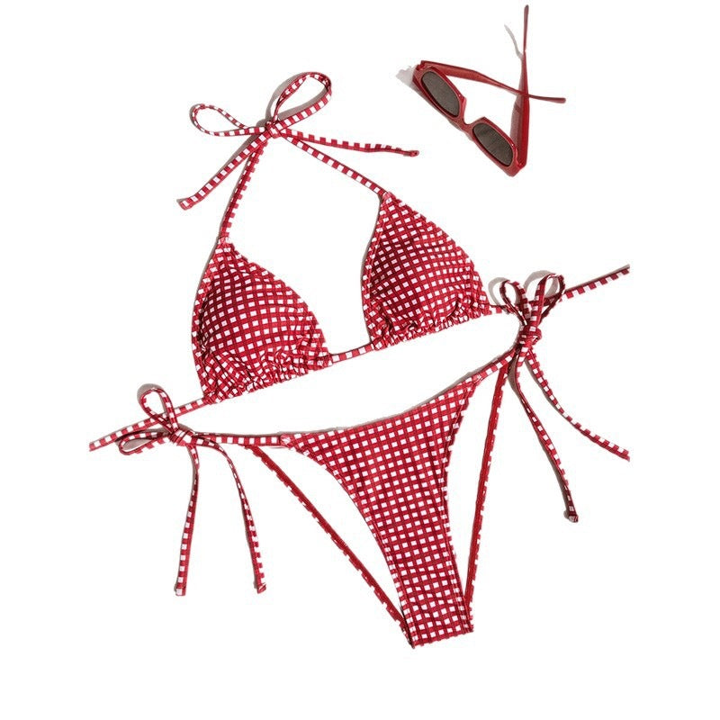 Damen Triangel-Bikini mit Animal-Print Drune