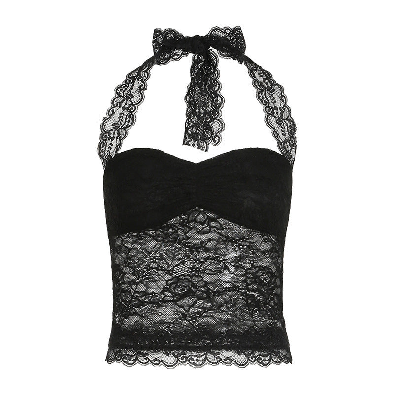 Damen Spitzen-Corsage Top Drune
