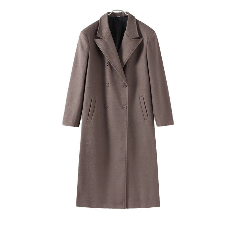 Herren lange elegante Doppelreiher Drune