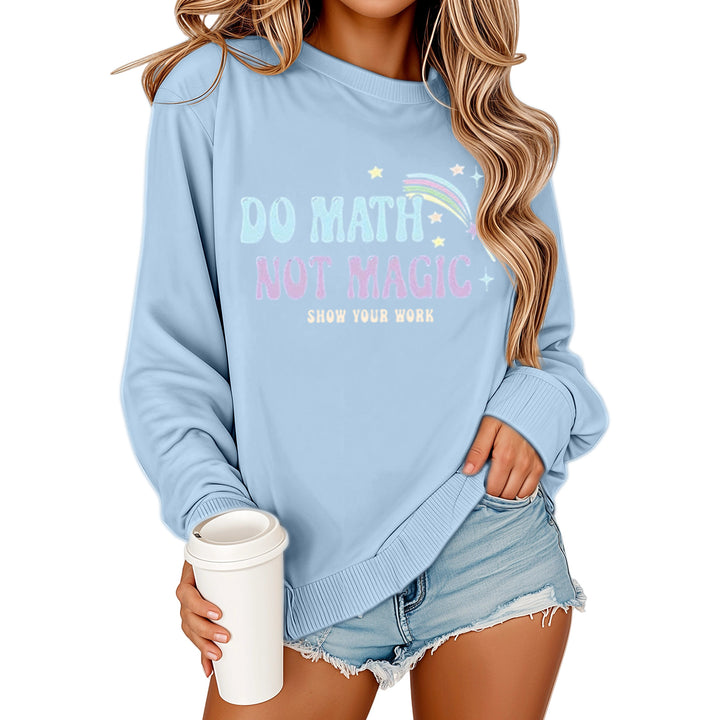 Damen Sweatshirt mit motivierendem Mathematikdruck und lässigem Schnitt Drune