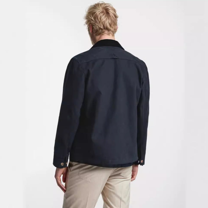 Herren modische Arbeitsjacke mit praktischem Kragen Drune
