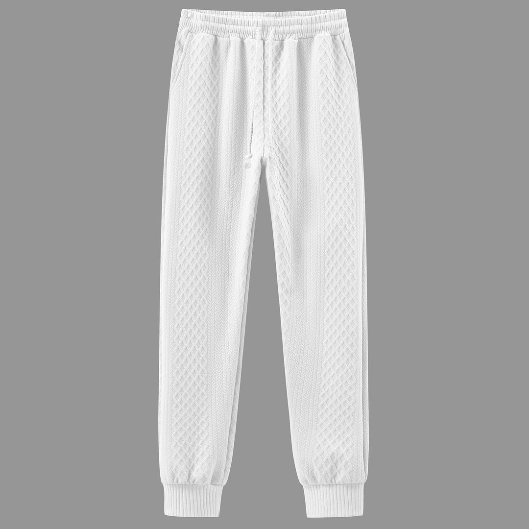 Herren Komfortable Strick-Jogginghose mit modernem Design und elastischem Bund Drune