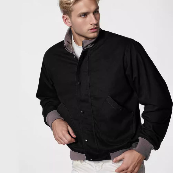 Herren lässige Freizeitjacke mit klassischem Kragen Drune