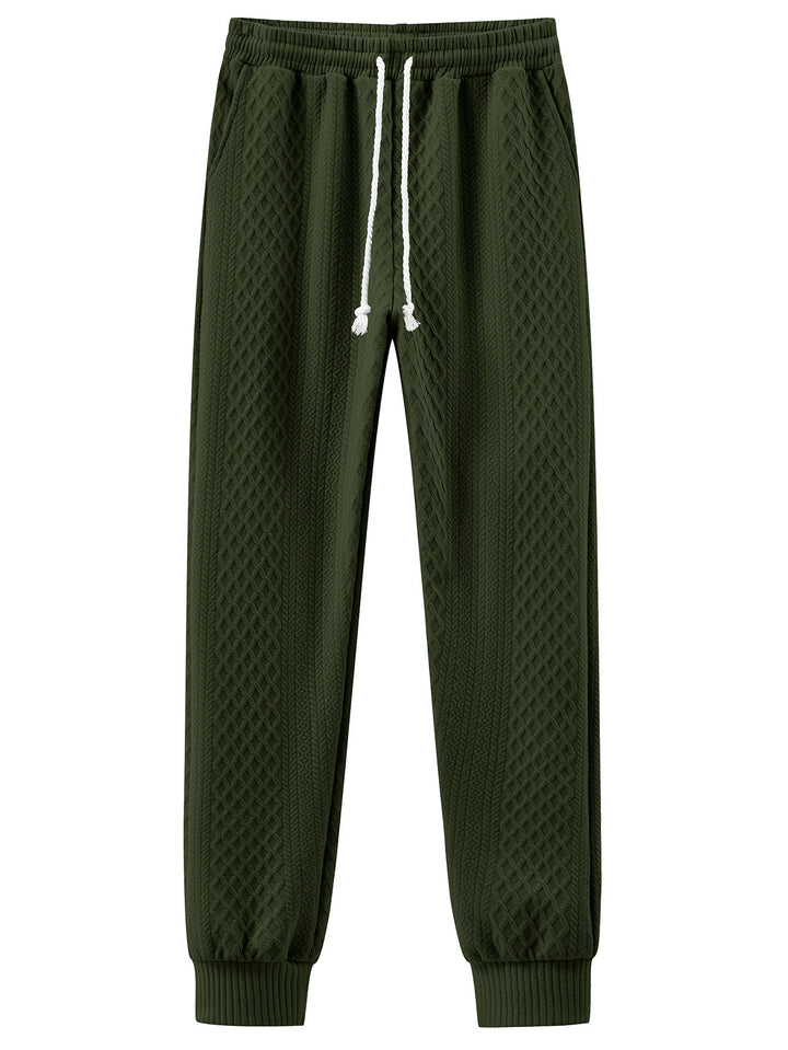 Herren Komfortable Strick-Jogginghose mit modernem Design und elastischem Bund Drune