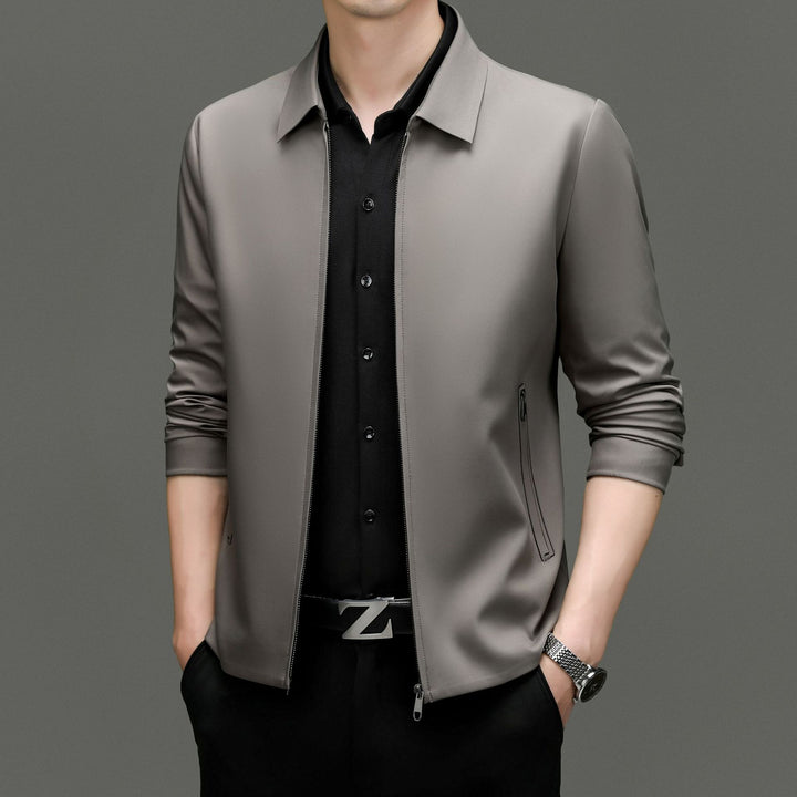 Herren moderne Übergangsjacke mit sportlichem Stehkragen und praktischen Reißverschlusstaschen Drune
