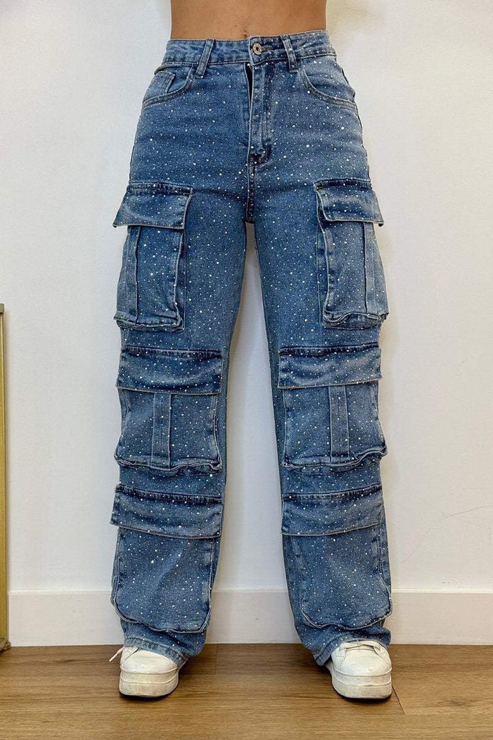 Femme Utility Cargo Jeans Drune