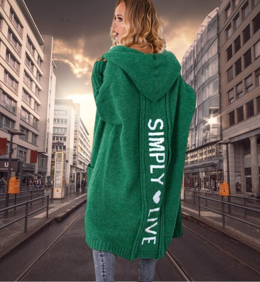Damen Oversized Kapuzenmantel Drune