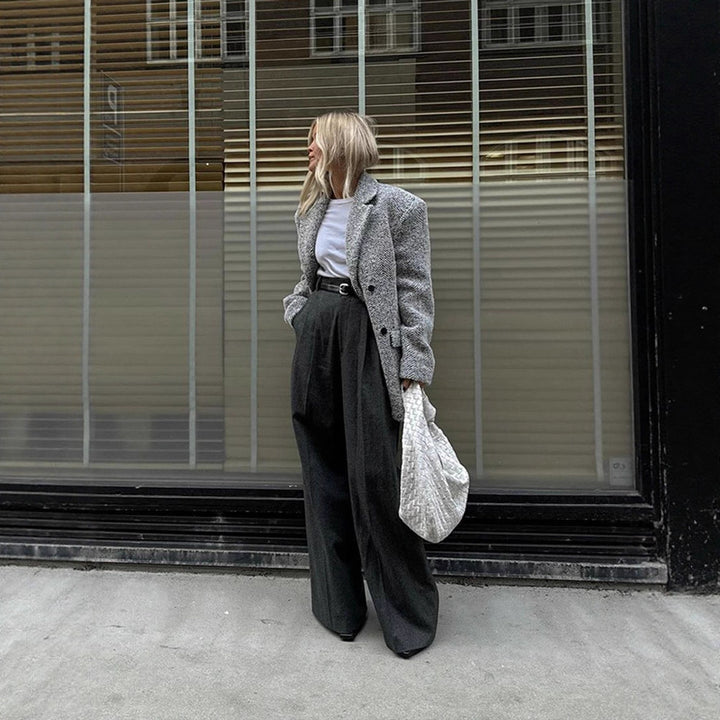 Damen Oversized Blazer Drune