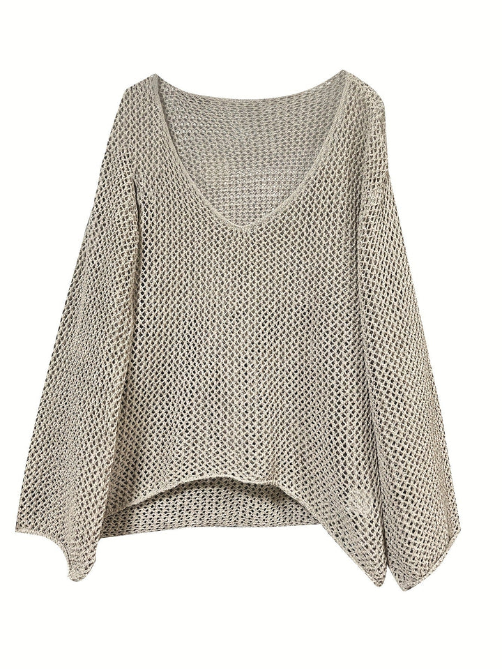 Drune | Hohle Lange Ärmel Lockere Strickpullover