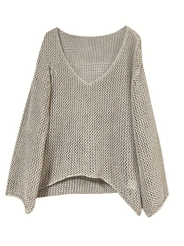 Drune | Hohle Lange Ärmel Lockere Strickpullover