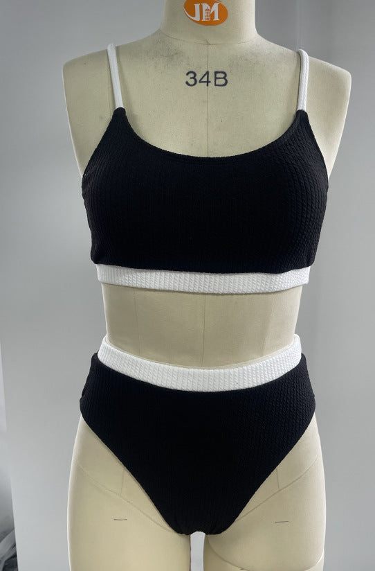 Damen Bikini-Set mit hochwertigem Strukturdesign und verstellbaren Trägern Drune