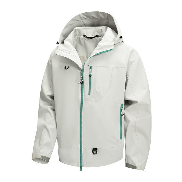 Herren technische Outdoor-Jacke mit wasserdichtem Gewebe und verstellbarem Kapuzensystem Drune