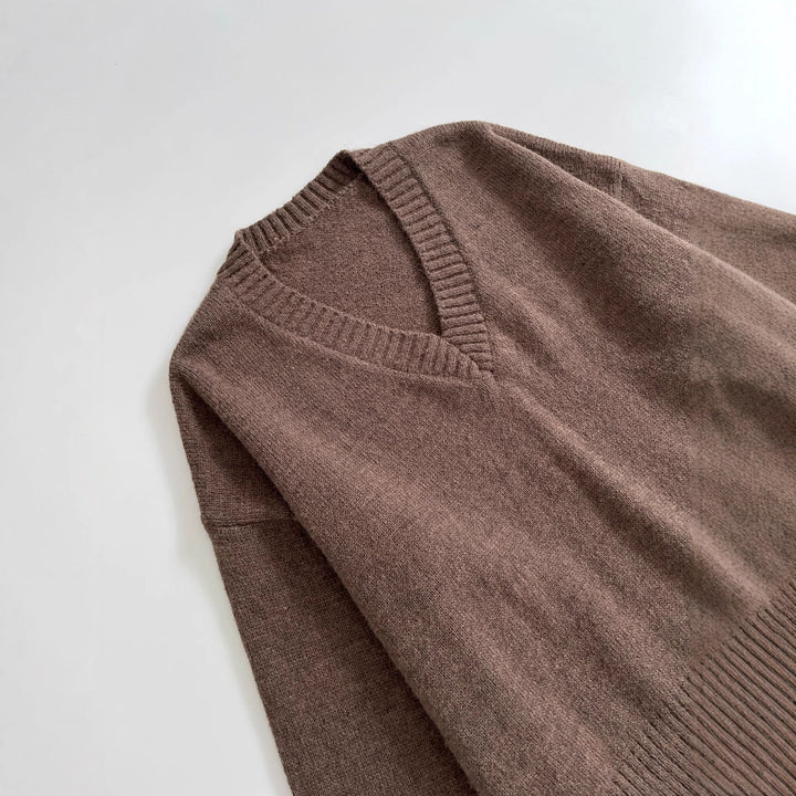 Damen lässiger V-Ausschnitt Pullover Drune