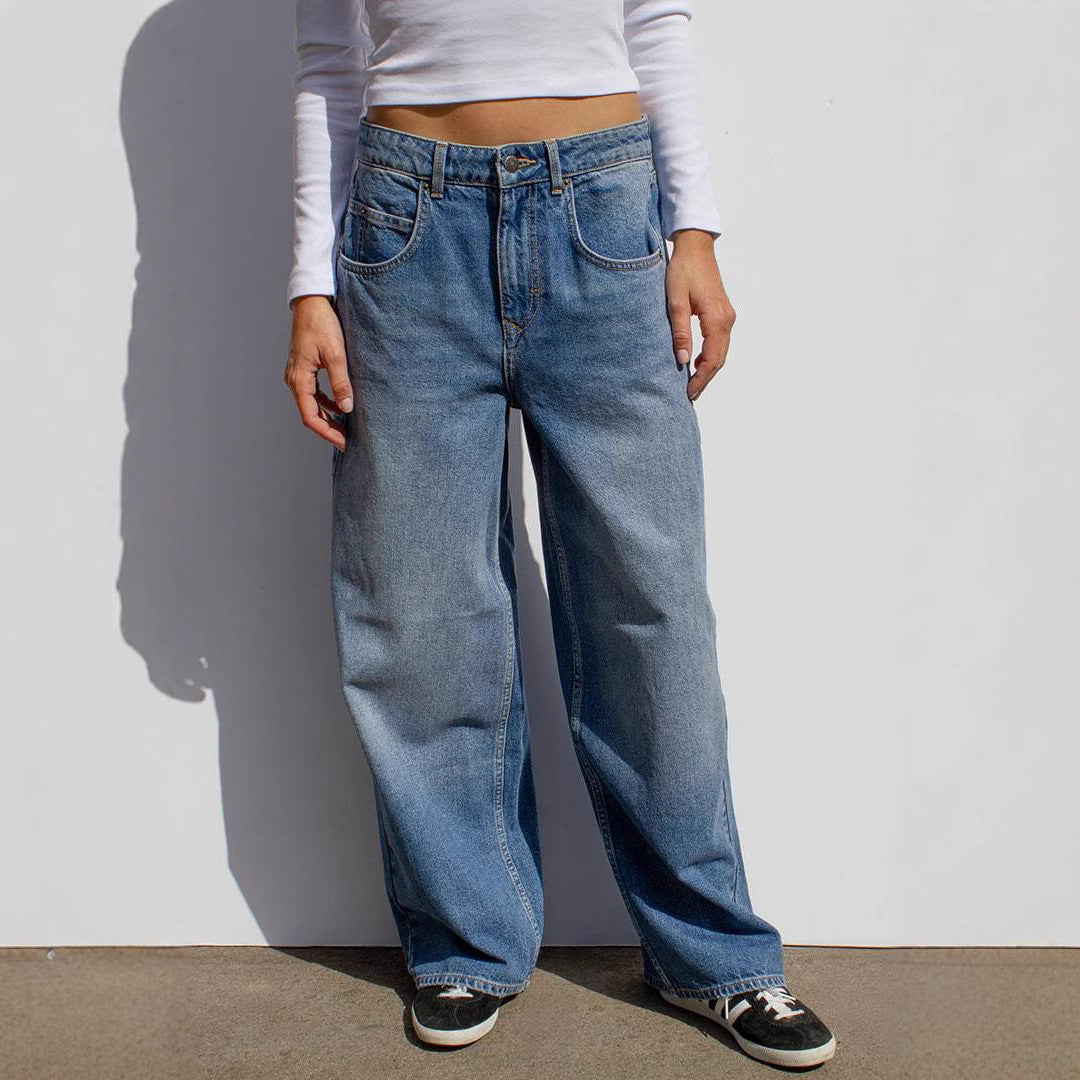 Damen Weit geschnittene Jeans im lässigen Oversized-Stil Drune