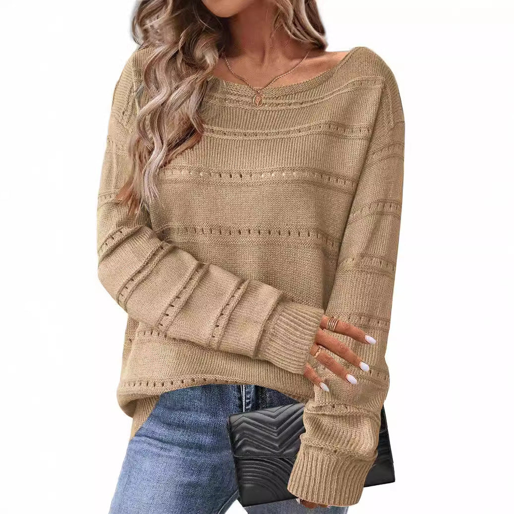 Damen Strickpullover mit luftiger Struktur und weit geschnittenem Design Drune