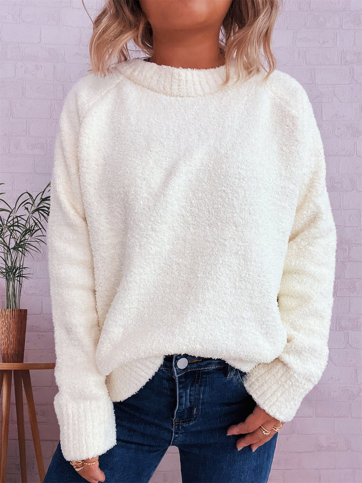 Damen wärmender Strickpullover mit lässigem Schnitt und strukturiertem Design Drune