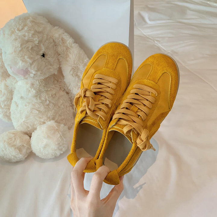 Damen modische Sneakers mit hochwertigem Wildleder und atmungsaktiver Konstruktion Drune