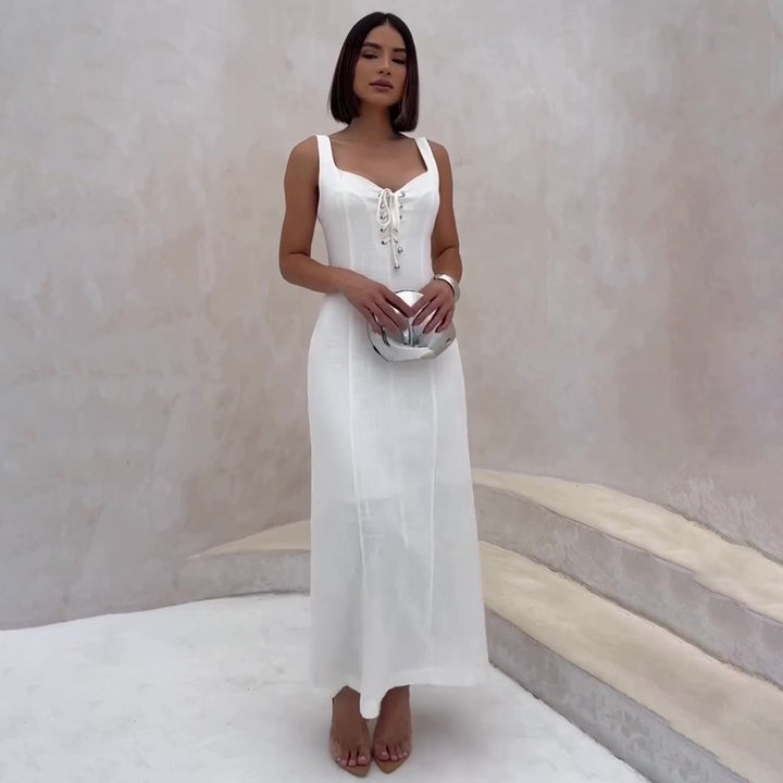 Damen Abendkleid mit modischen Schnürdetails und elegantem Schnitt Drune