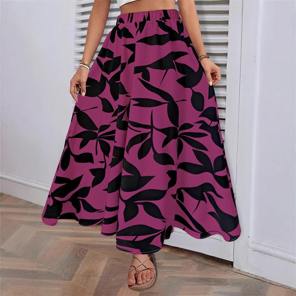 Damen Maxirock mit floralem Muster Drune