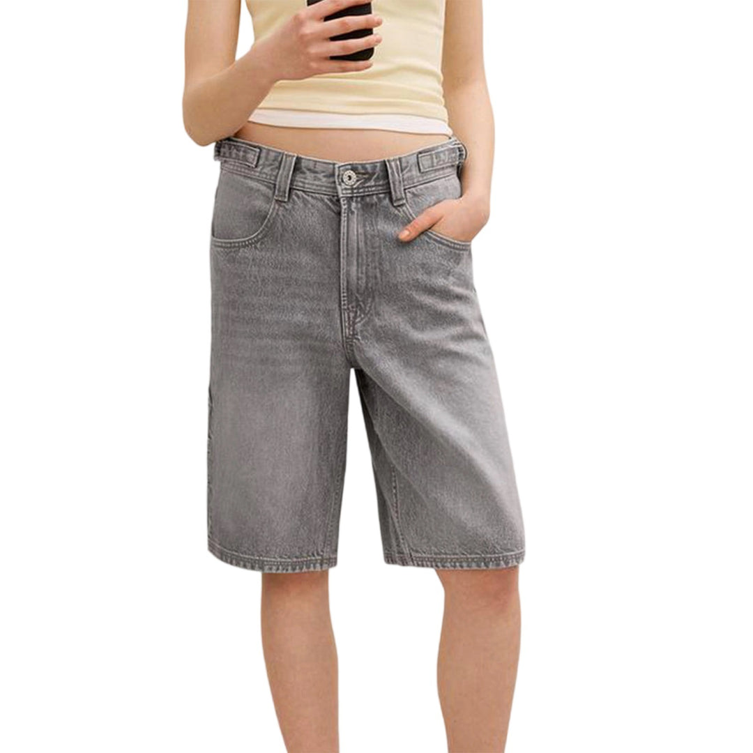Damen Hochgeschnittene Denim-Shorts im modernen Stil Drune
