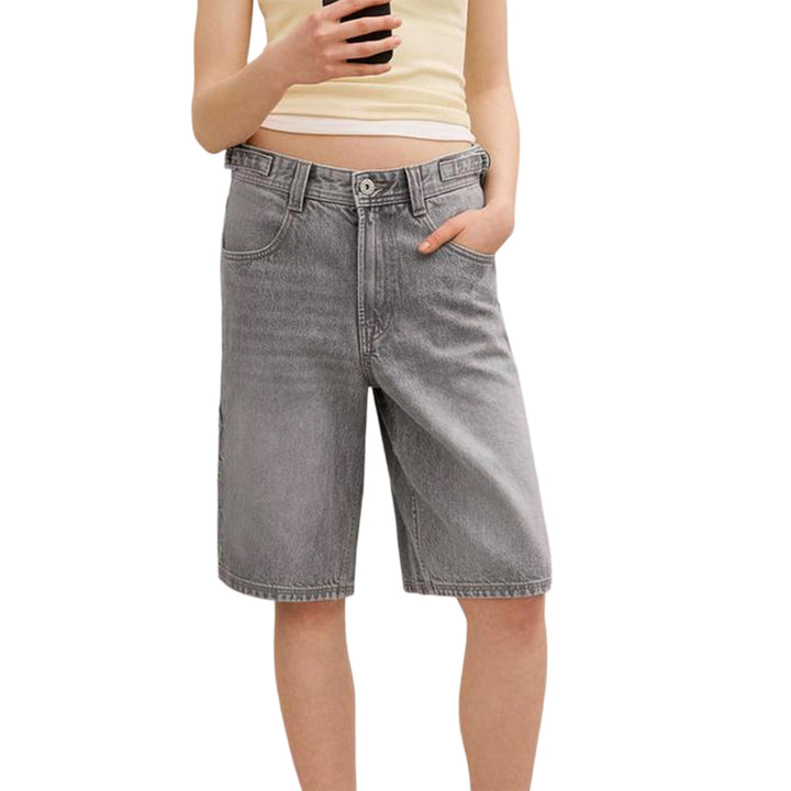 Damen Hochgeschnittene Denim-Shorts im modernen Stil Drune