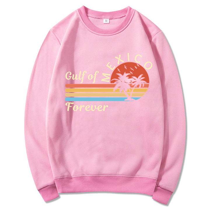 Damen Sweatshirt mit tropischem Grafikdesign und modernem Aufdruck Drune