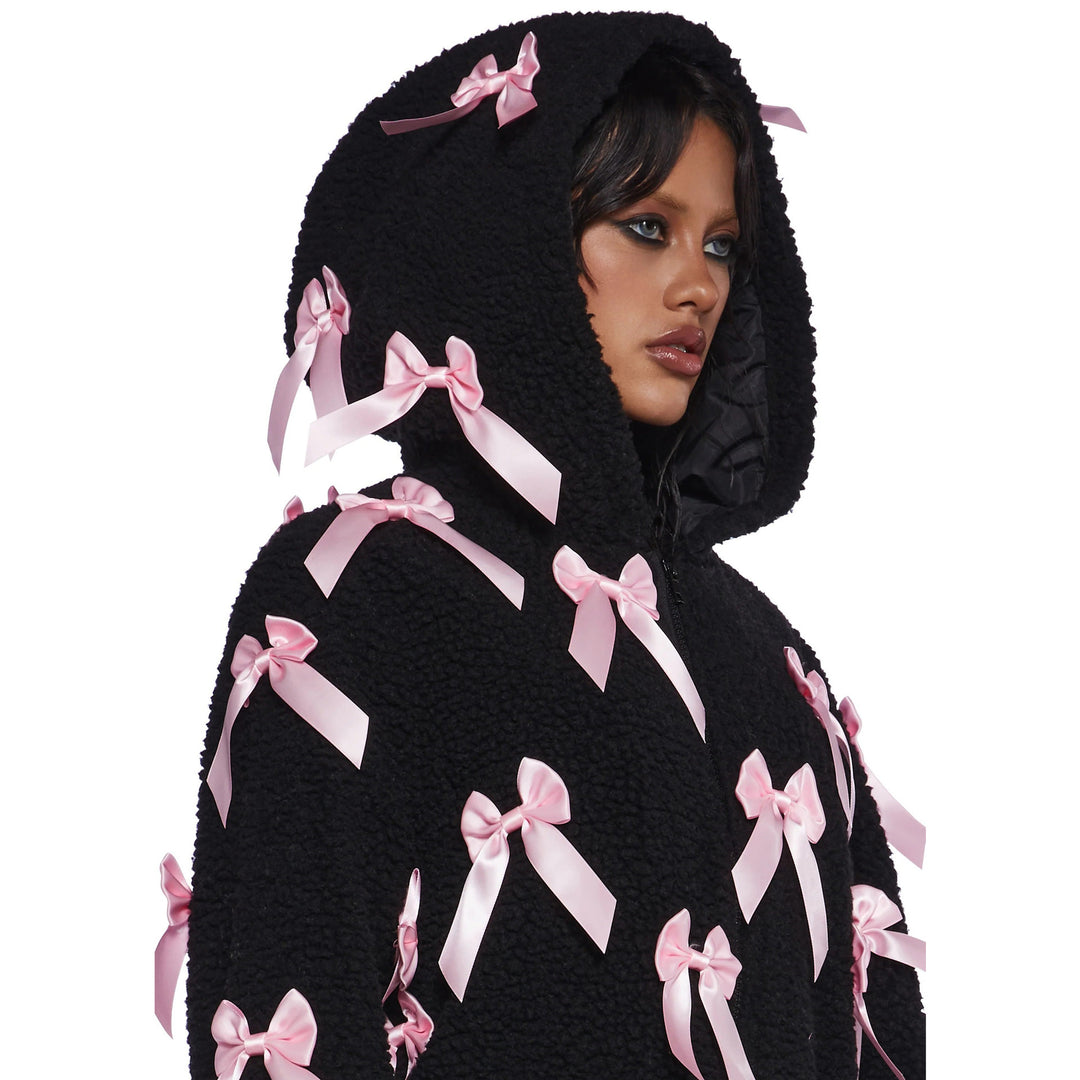 Damen Fleecejacke mit aufwendigen Satinschleifen Drune