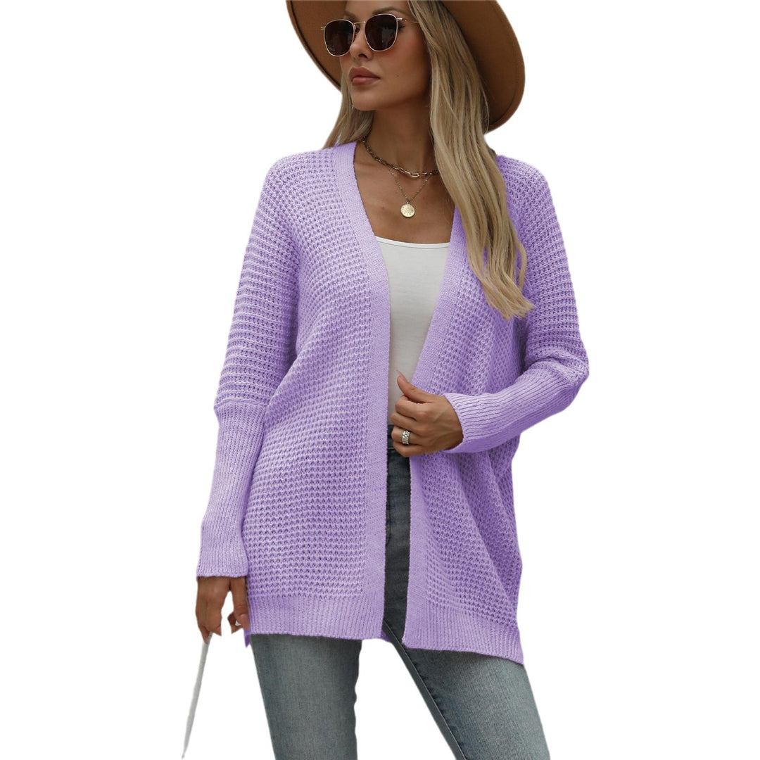 Damen Großer Strickcardigan mit modernem Wabenmuster und offenem Schnitt Drune