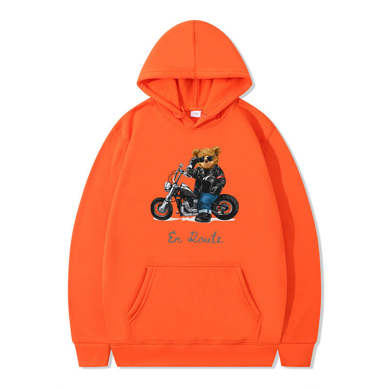 Damen Kapuzenpullover mit einzigartigem Bärenmotiv und lässiger Passform Drune