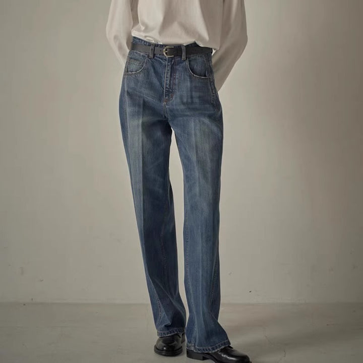 Damen Oberschenkelweite Jeans Drune