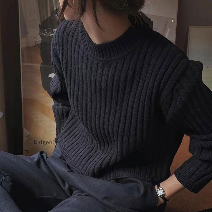 Damen Grobstrickpullover mit Rippenstruktur Drune