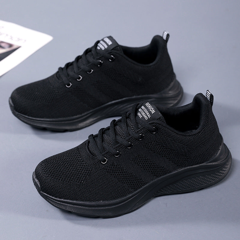 Damen nan leichter Strick-Fitnesssneaker mit nahtlosem Obermaterial, adaptiver EVA-Dämpfung und ergonomischem Fersenpolster Drune