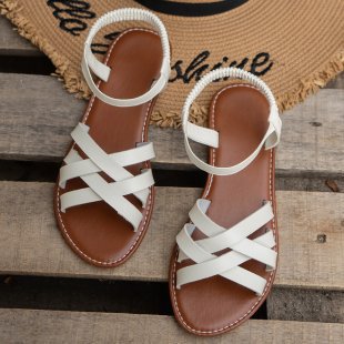 Damen Freizeit-Sandalen mit elegantem Kreuzriemen und verstellbarem Riemen Drune