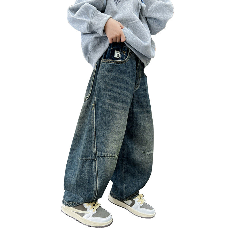 Damen weite Denim-Hose mit modernem Schnitt und lässigem Design Drune