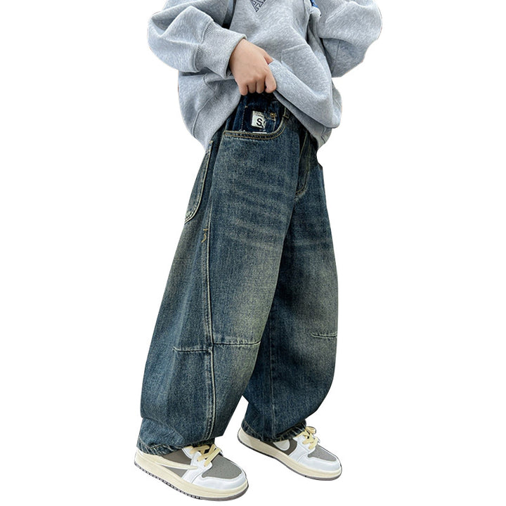 Damen weite Denim-Hose mit modernem Schnitt und lässigem Design Drune