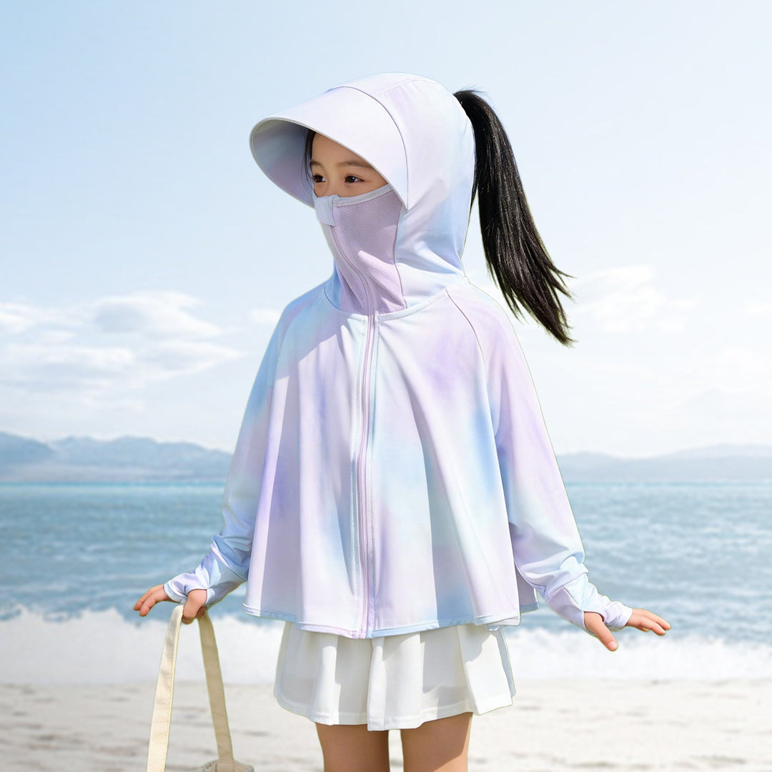 Mädchen Sonnenjacke mit Kapuze und UV-Schutz Drune