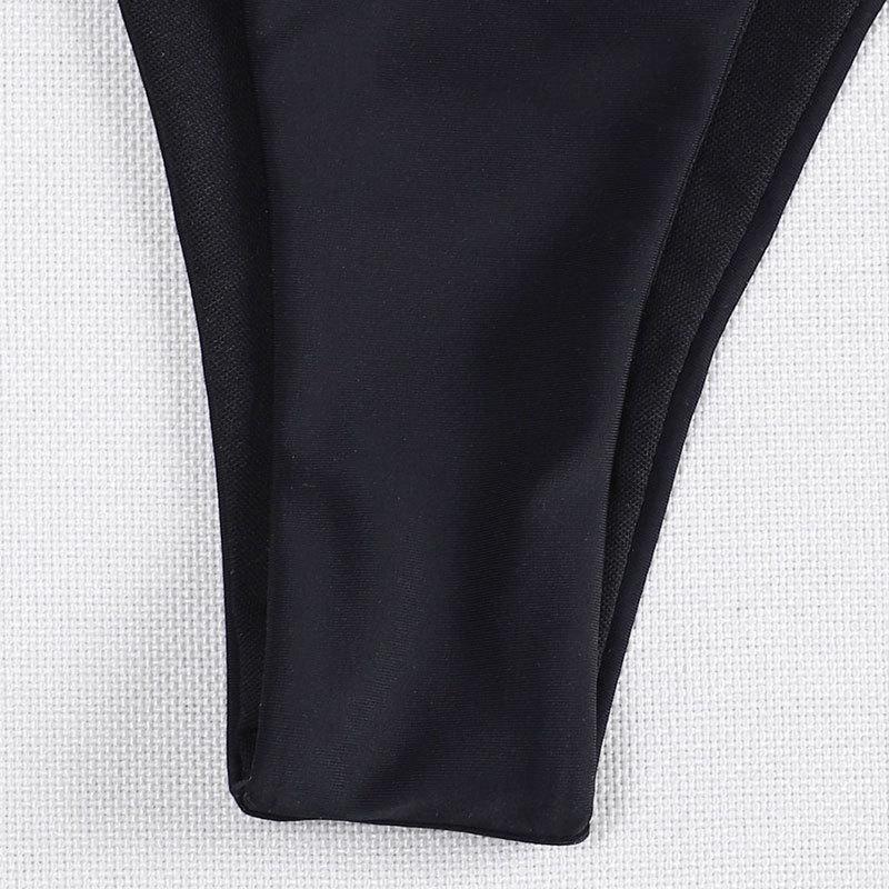 Damen Bikini-Unterteil mit verstellbaren Bindebändern und eleganten Metallringen Drune