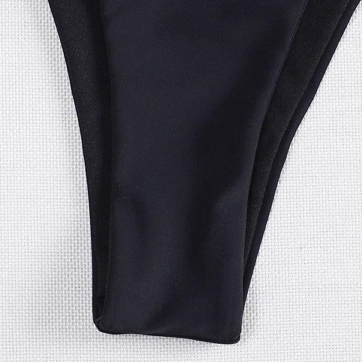 Damen Bikini-Unterteil mit verstellbaren Bindebändern und eleganten Metallringen Drune