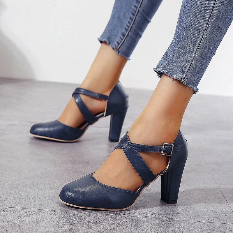Damen Elegante High Heels mit modischem Riemchen-Design Drune