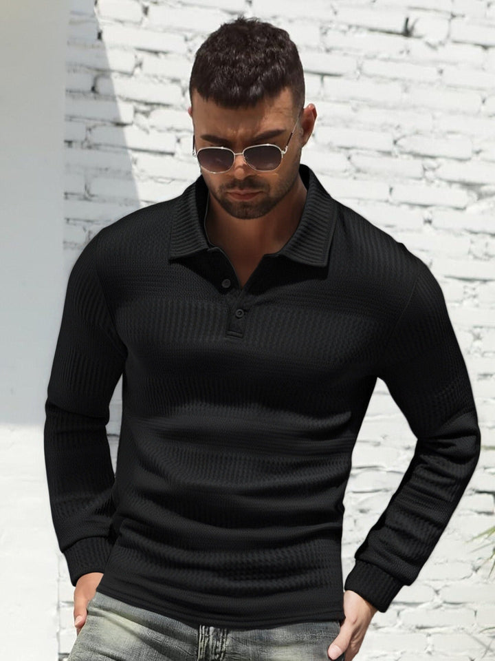 Herren Langarm Poloshirt Drune