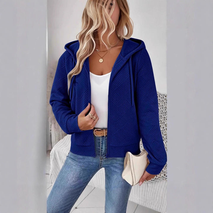 Damen Sportliche Kapuzenjacke mit strukturiertem Design und praktischen Taschen Drune