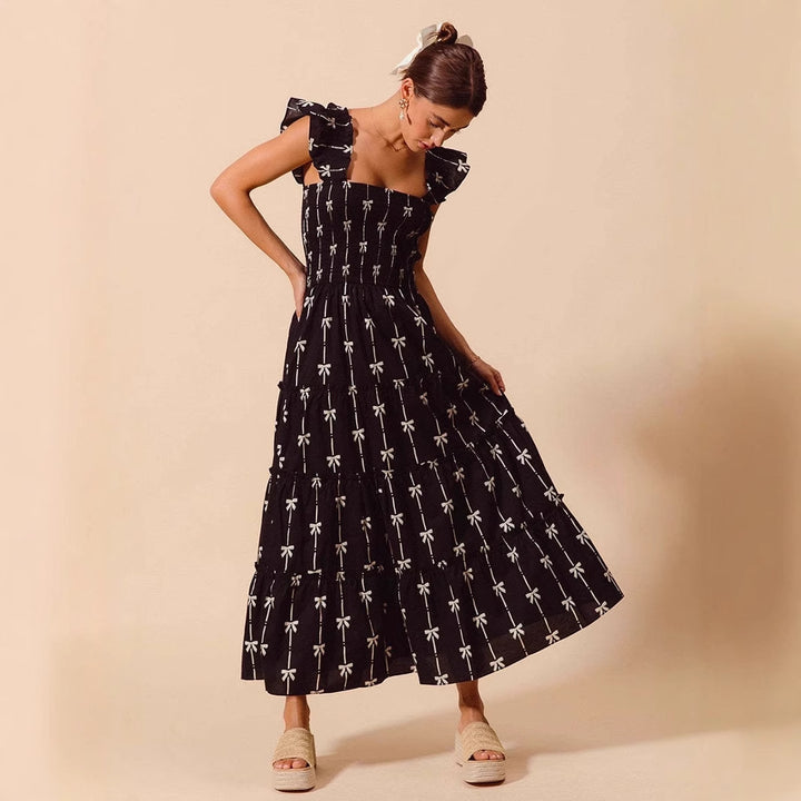 Damen Maximal voluminöses Wickelkleid mit Rüschendetails Drune