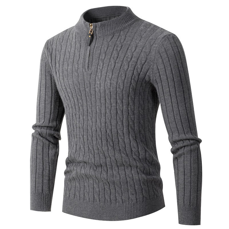 Herren Feinstrickpullover mit Stehkragen Drune