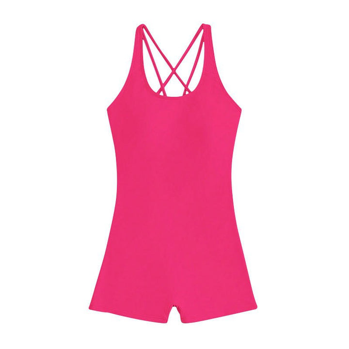 Damen Einteiler Badeanzug mit modernem Cross-Back-Design Drune