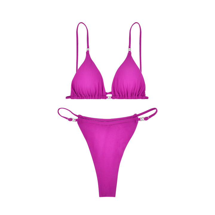 Damen Triangel-Bikini mit feinen Rüschendetails und verstellbaren Trägern Drune