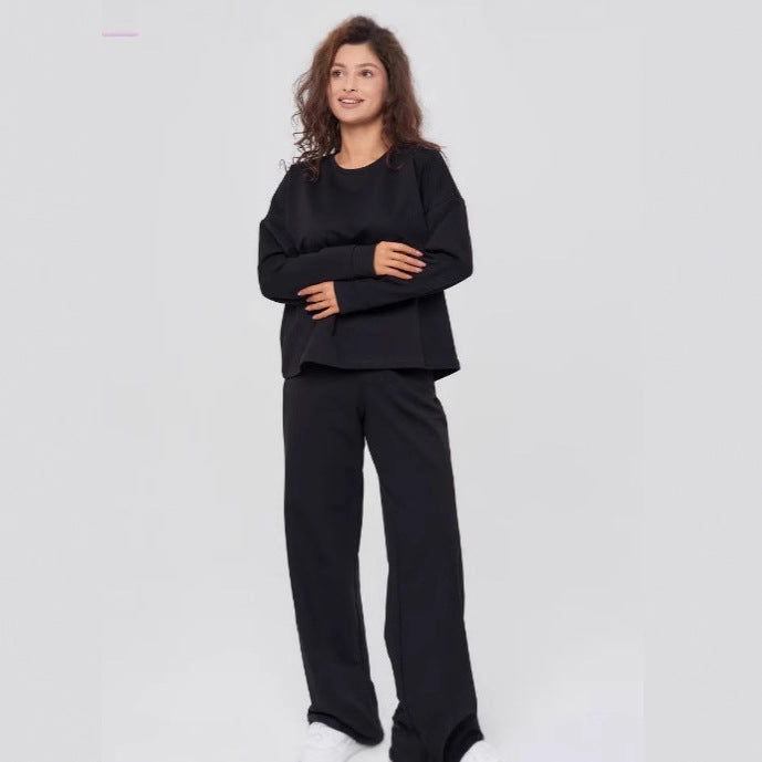 Damen Bequemes Freizeit-Loungewear-Set mit weitem Schnitt Drune